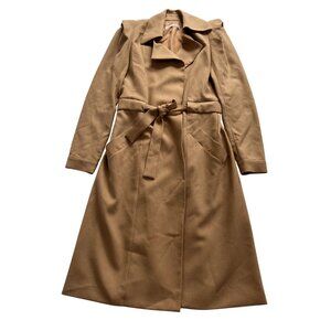Bianca Spender Wool Coat in Tan Brown